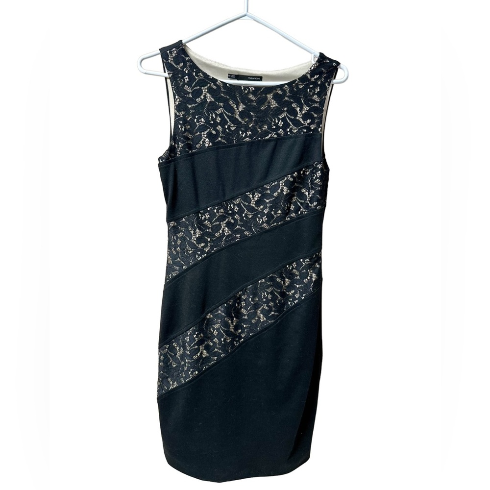 Black dress with lace design